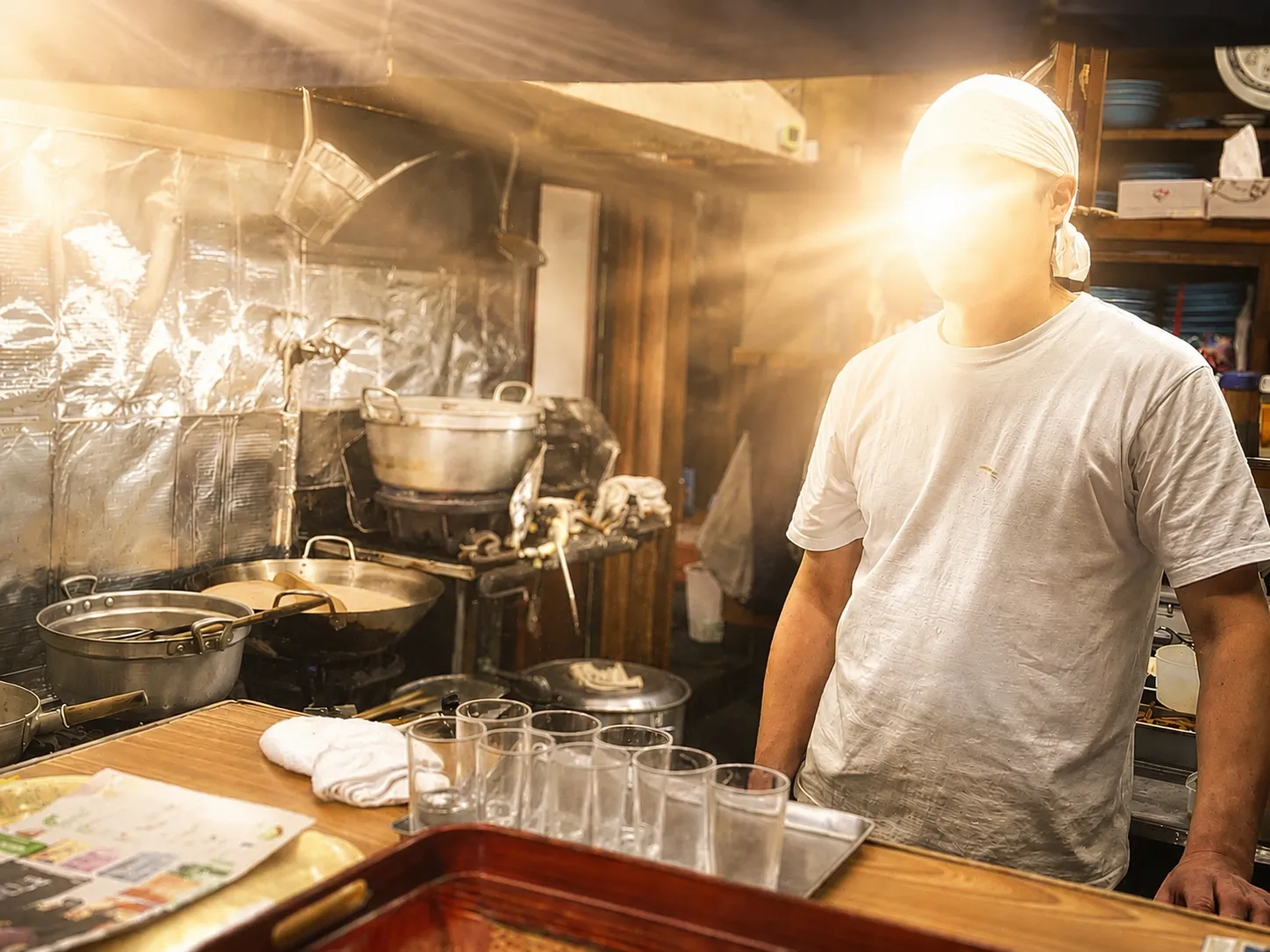 店内で接客する様子